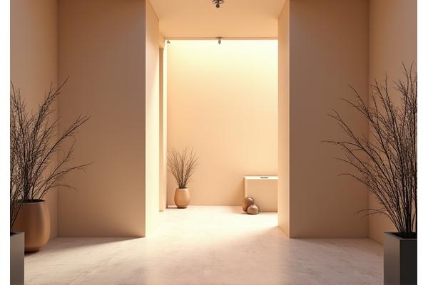 Entrée accueillante et zen du studio Lotus Lumière